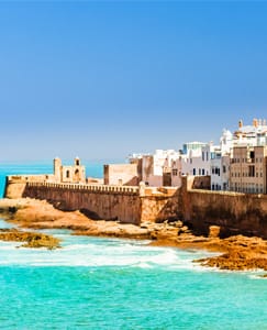 Authentic Moroccan seafood dishes at Essaouira Restaurant with ocean view